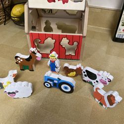 Melissa And Doug Wooden Farm Play Set
