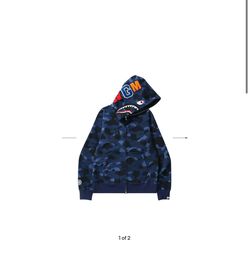 BAPE Shark Full-Zip Hoodie Blue Camo