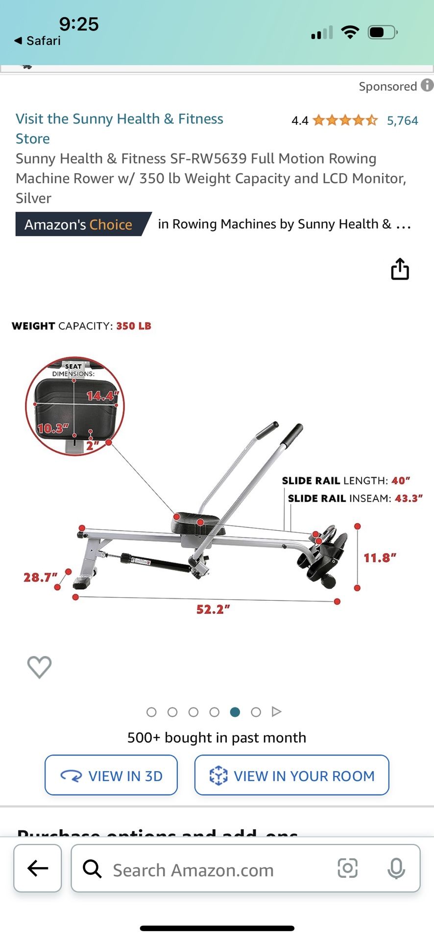 Full Motion Rowing Machine