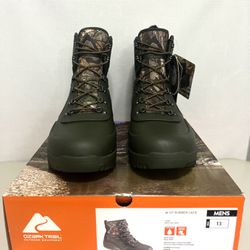 Waterproof Hunting Boots Green Camo Men's Size 13