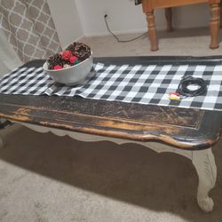 Vintage Coffee Table And Two Side Tables