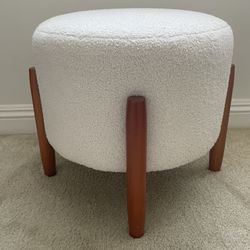 Studio McGee x Threshold Elroy Sherpa Round Ottoman - Cream