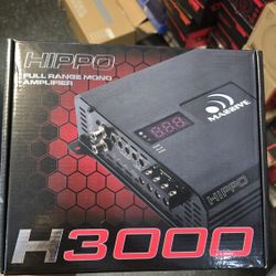 Massive Audio Hippo Series MA-H3000 3000W RMS 1-Ohm Monoblock Amplifier