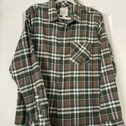 Cloudveil Plaid Shirt - Men's Size L - Brown and Green Thumbnail