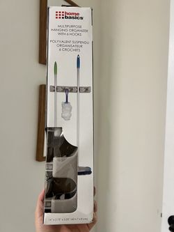 6 Hooks Hanging Organizer On The Wall  Home Basics