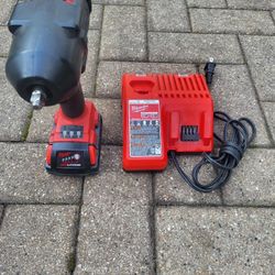 Milwaukee tools impact wrench battery and charger 3/8 everything all work