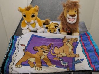 The Lion King Toys Stuffed Animals 98 Trading Cards Pillow Case Glasses Mug.