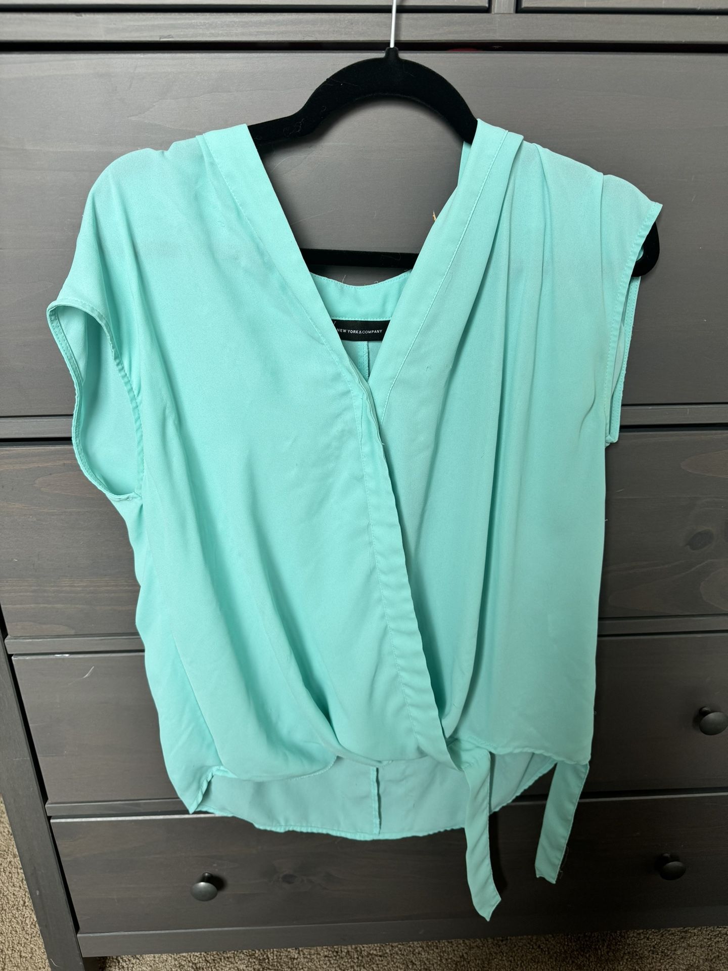 Turquoise Blue Top with Side Tie (Large)