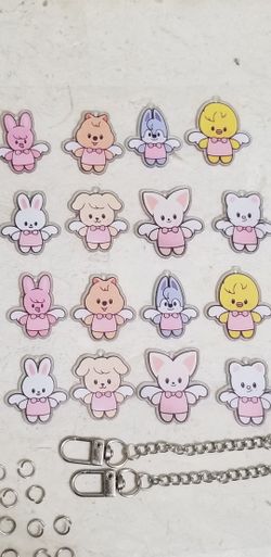 Stray Kids/Skzoo New Non Official Skzoo Acrylic Keychain Charms-16 pcs