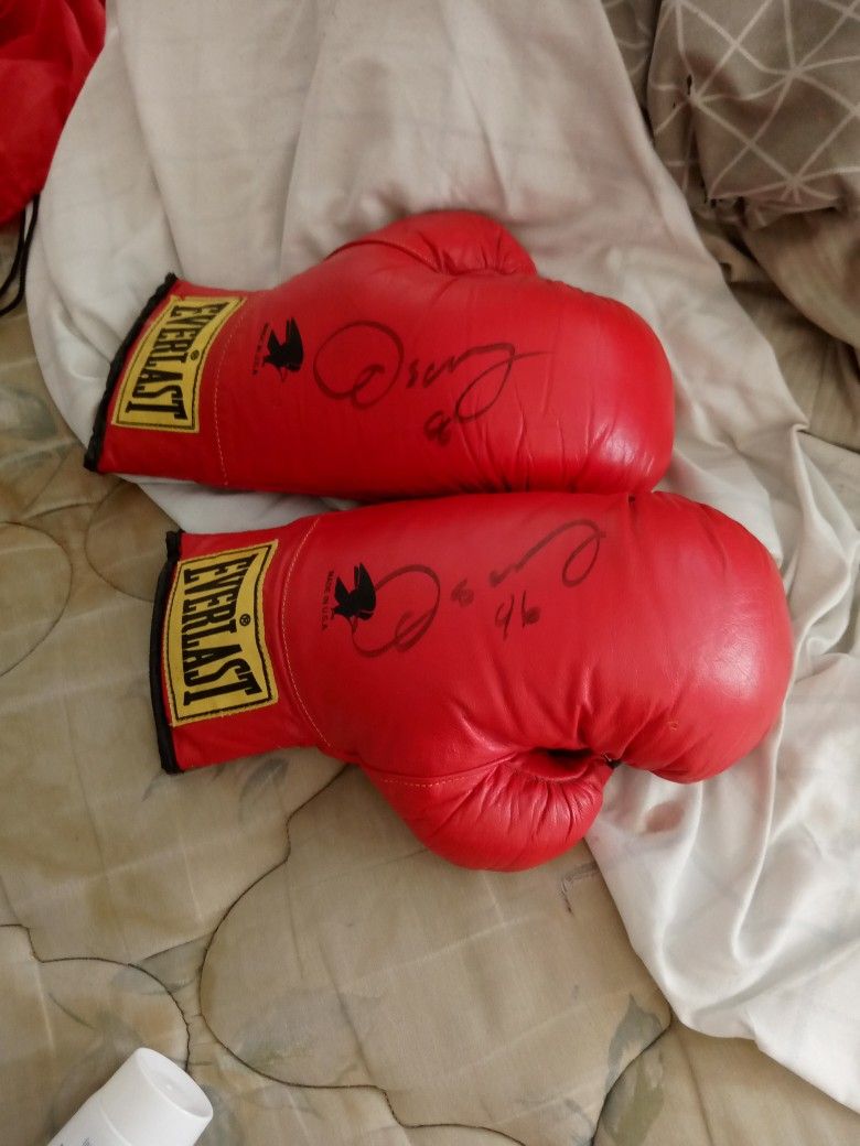 Real Sign Oscar De La Hoya Gloves Signed Personally By Him