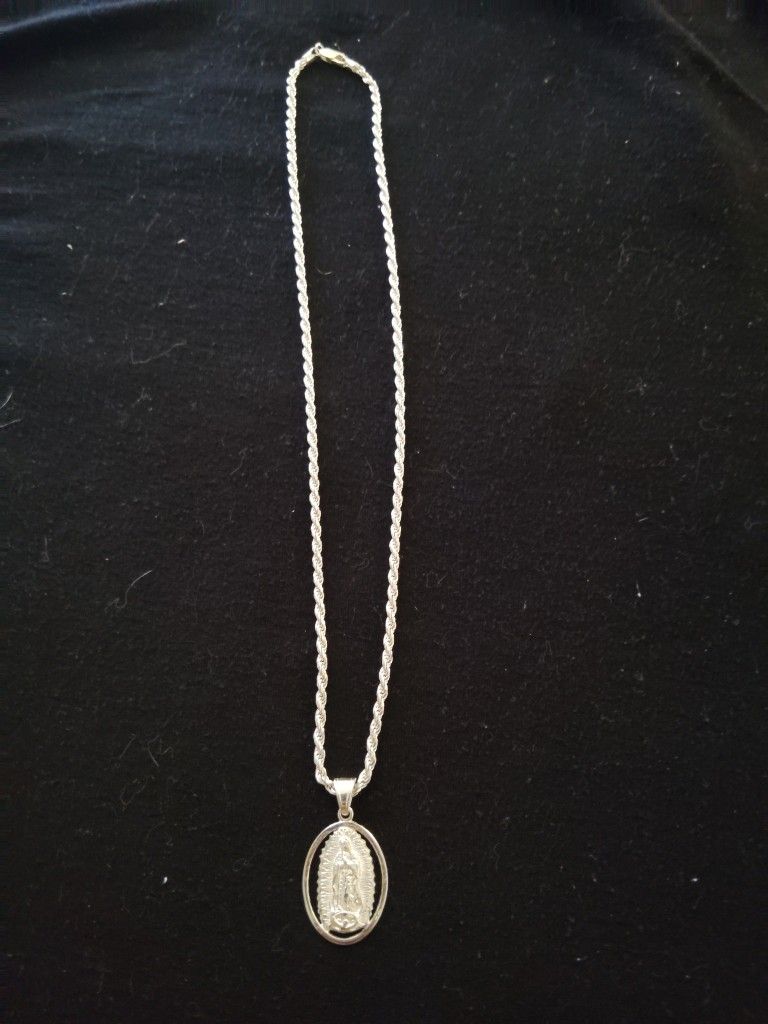 Sterling Silver Necklace And Pendant