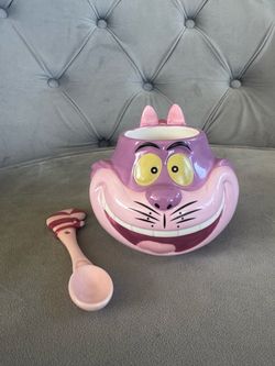 Disney Cheshire Cat Ceramic Mug with Spoon