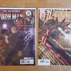 Marvel Comics The Invincible Ironman Comic Book Variant Lot Of 2 Books Nm