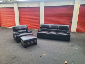 Abbyson Large Brown Couch Set - Free Delivery
