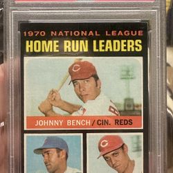 Johnny Bench/Tony Perez Home Run Leaders PSA7 Topps