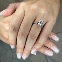engagement ring 2.18 Ct Platinum 