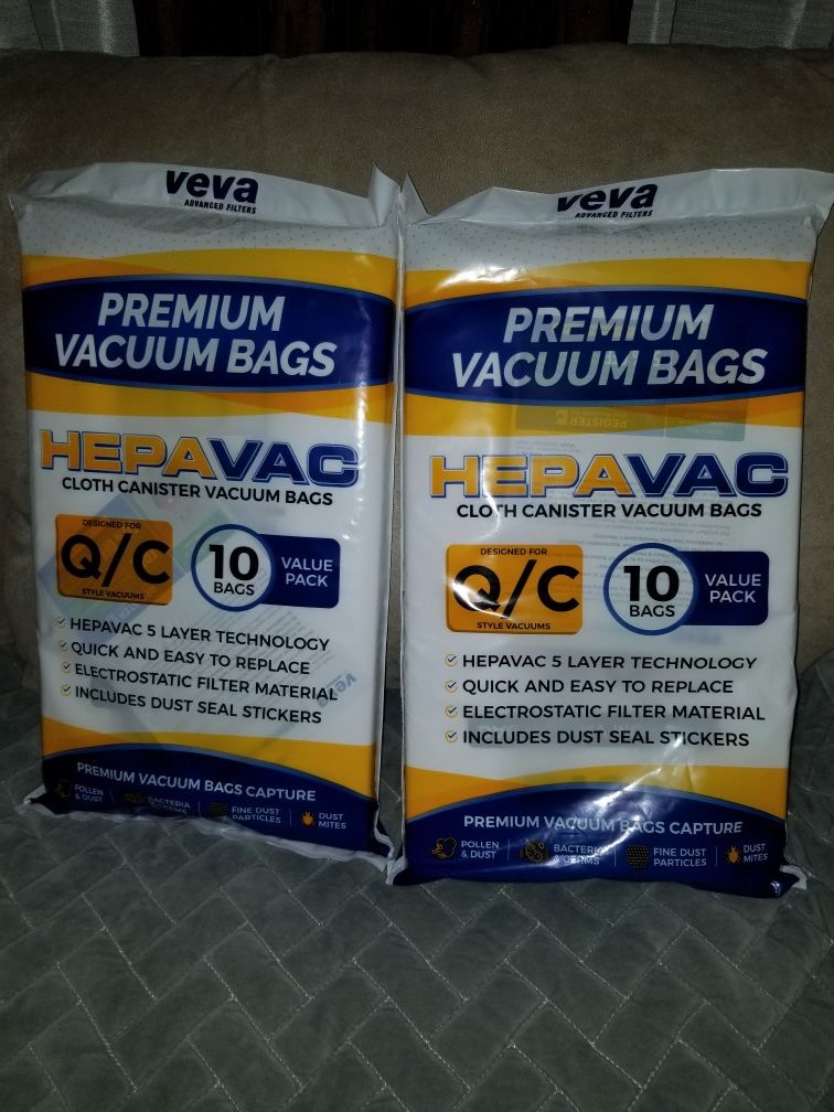 Vea Hepa Vac Cloth Canister Vacuum Bags Q/C