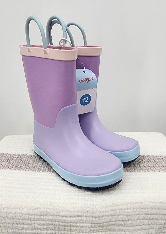 Cat & Jack Pink And Purple Rainboots