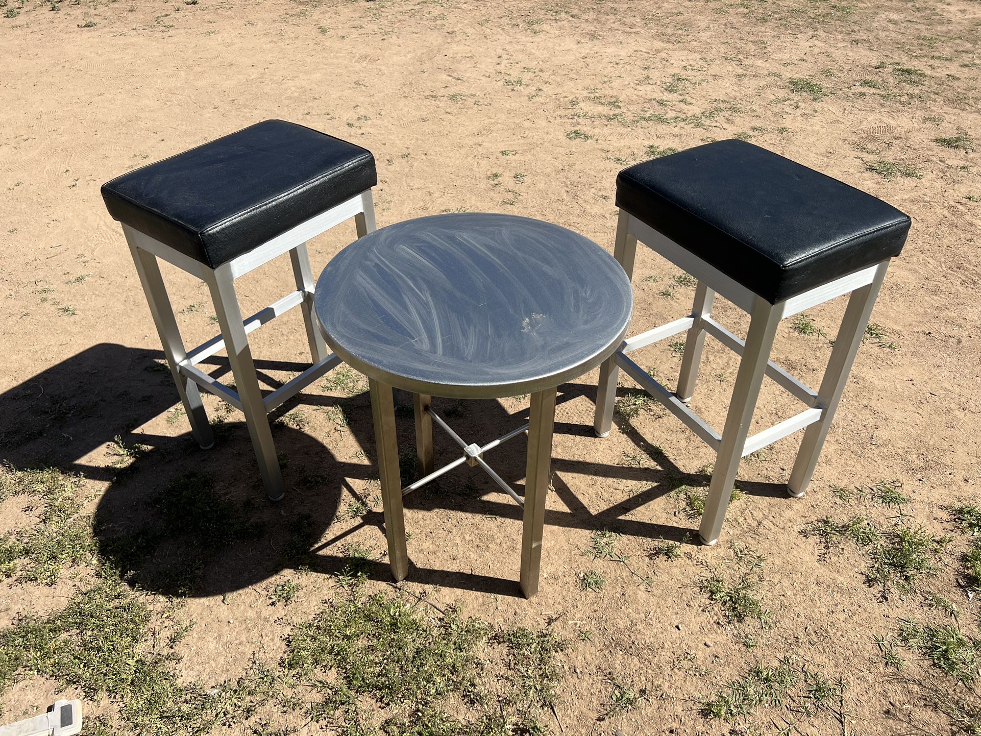 Stools And Table Steel