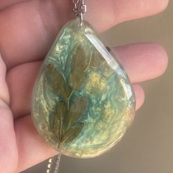 Epoxy Necklace sterling silver