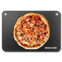Pizza Steel, 20" x 14" x 3/8" Pizza Steel Plate for Oven, Pre-Seasoned Carbon Steel Pizza Baking Stone with 20X Higher Conductivity, Heavy Duty Rustpr