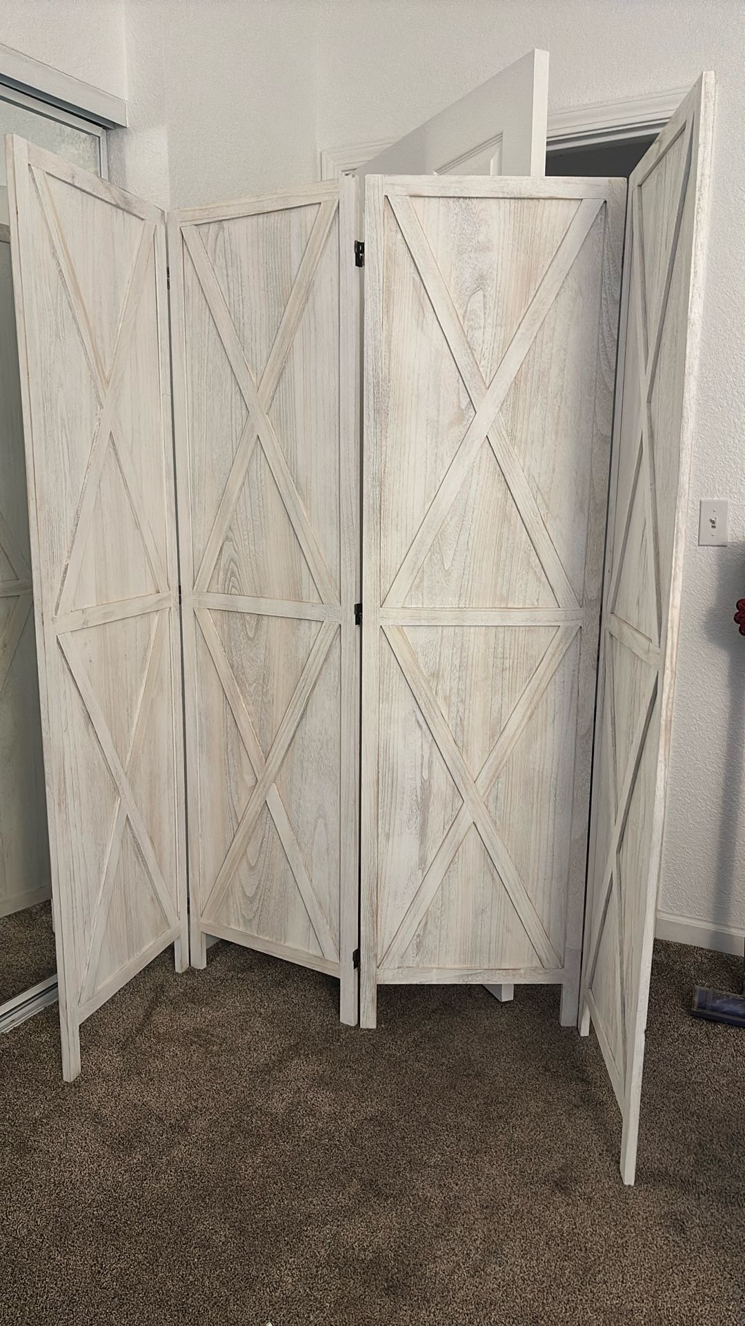 Lightly Used 4 Panel Farmhouse Divider