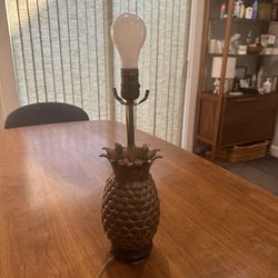 Vintage Brass Pineapple Lamp