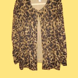 Leopard Print Lightweight Cardigan