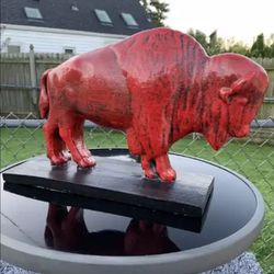 The Red Buffalo Statue