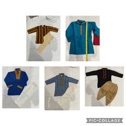 Infant Boy’s 2 To 3  Piece Indian Kurta/Pant Set Size 18 months to 2 years