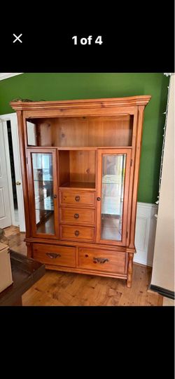 Solid wood Hutch display
