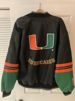 U Miami Leather athletic jacket