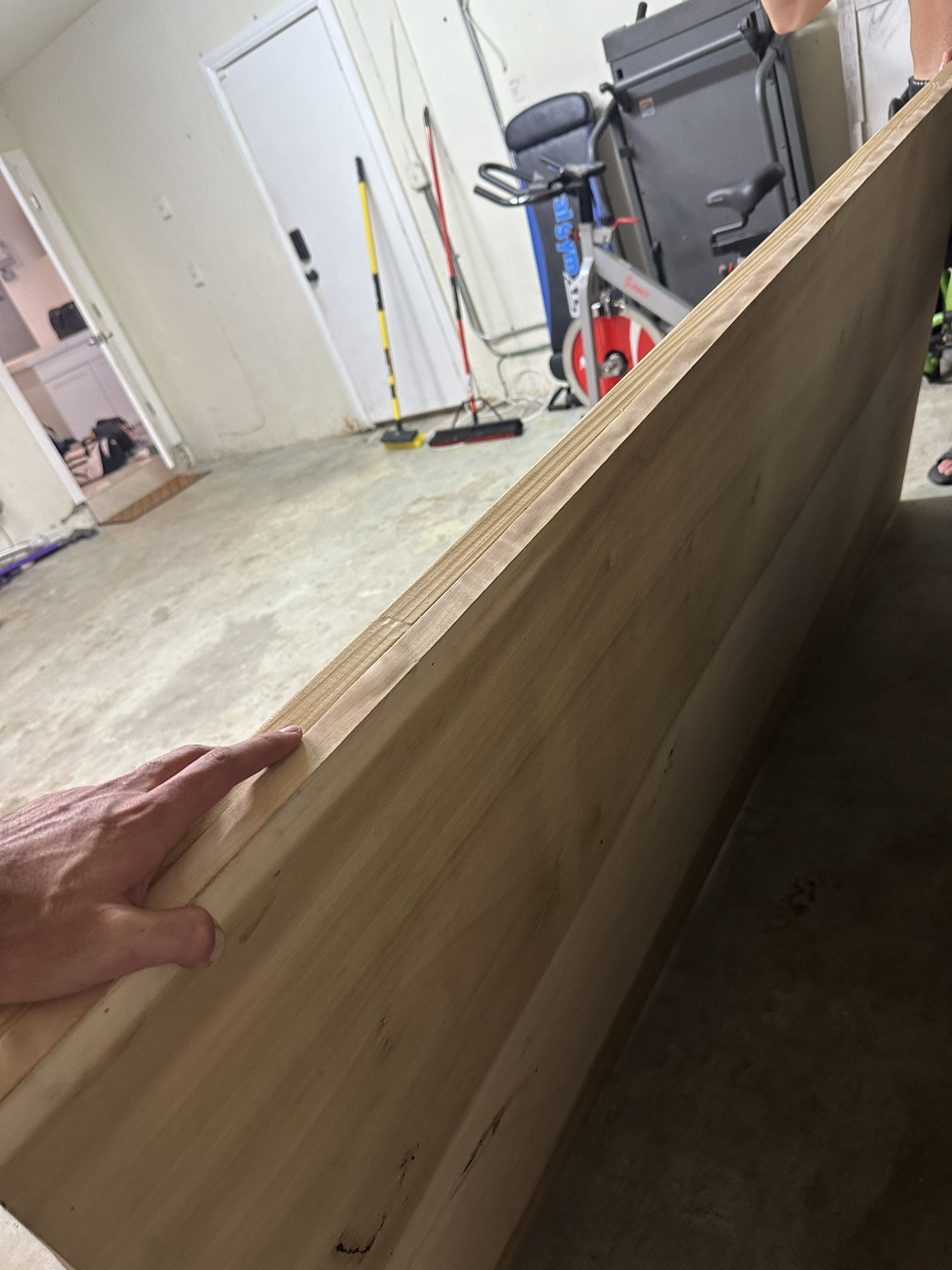 8ft x 3ft Solid Wood Tabletop w/ Folding Legs – Heavy Duty