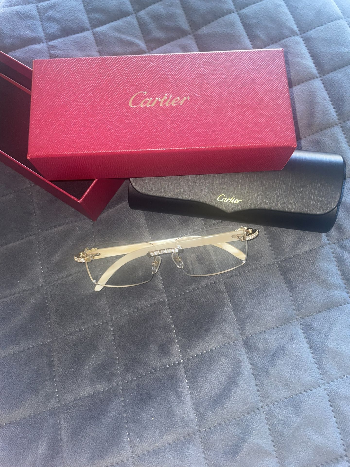 **IVORY CARTIERS**Frameless Cartier Glasses Full Box 