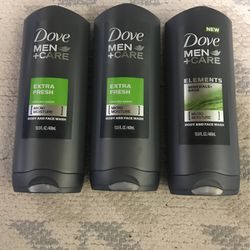 3 Dove Men + Care Body & Face Wash