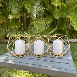 Gold Geometric Tealight Candle Holder