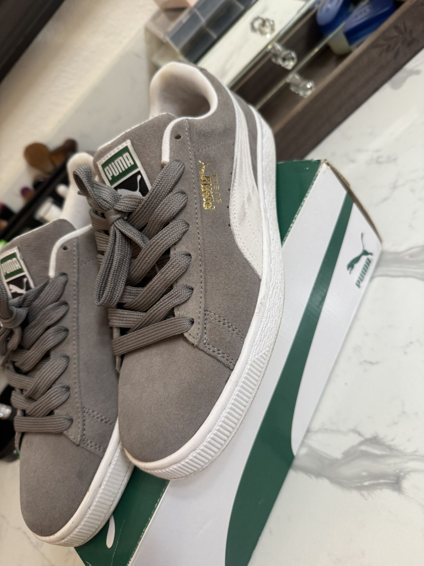 Puma Grey Suede Size 9