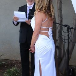Backless wedding dress