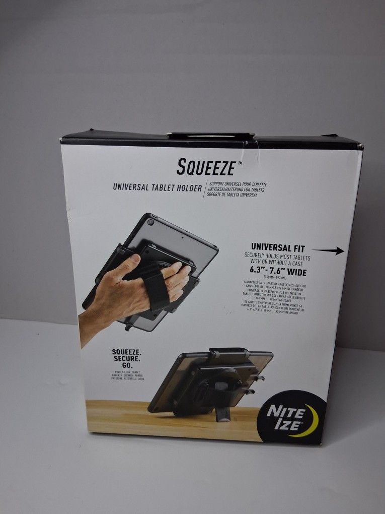 Nite Ize Squeeze Universal Tablet Holder, Tablet Stand and Lanyard Fits iPad/Galaxy Tab/Surface Pro new selling for only $40