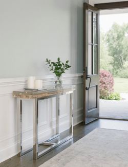 Driftwood in Acrylic Console Table