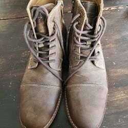 Dockers Mens Rawls Rugged Lace-up Synthetic Leather Lugged Cap Toe Boots