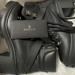 MONCLER Carol Leather Ankle Boots
