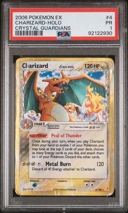 006 POKEMON EX CRYSTAL GUARDIANS CHARIZARD-HOLO 4 PSA 1
