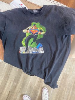 Superman Nintendo 64 gaming vintage shirt tee fade large 90s
