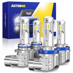 9005 H11 LED Bulbs Combo Pack of 4 