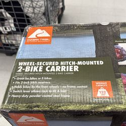Wheel secured hitch mount 2 bike carrier