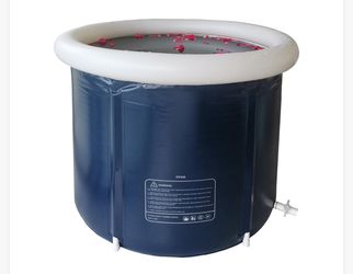 Irtree  Foldable bathtub Soaking Tub Portable Bathtub Adult Inflatable Portable Bathtub Inflatable Ice Bath Ice Plunge Tub Ice Bath Tub for Adults Col