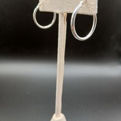 925 Sterling Silver Hoop Earrings 