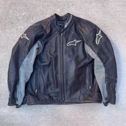 Alpinestars Leather Padded Motorcycle Jacket