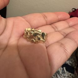 Gold Nugget Ring Size 8 Or 9 